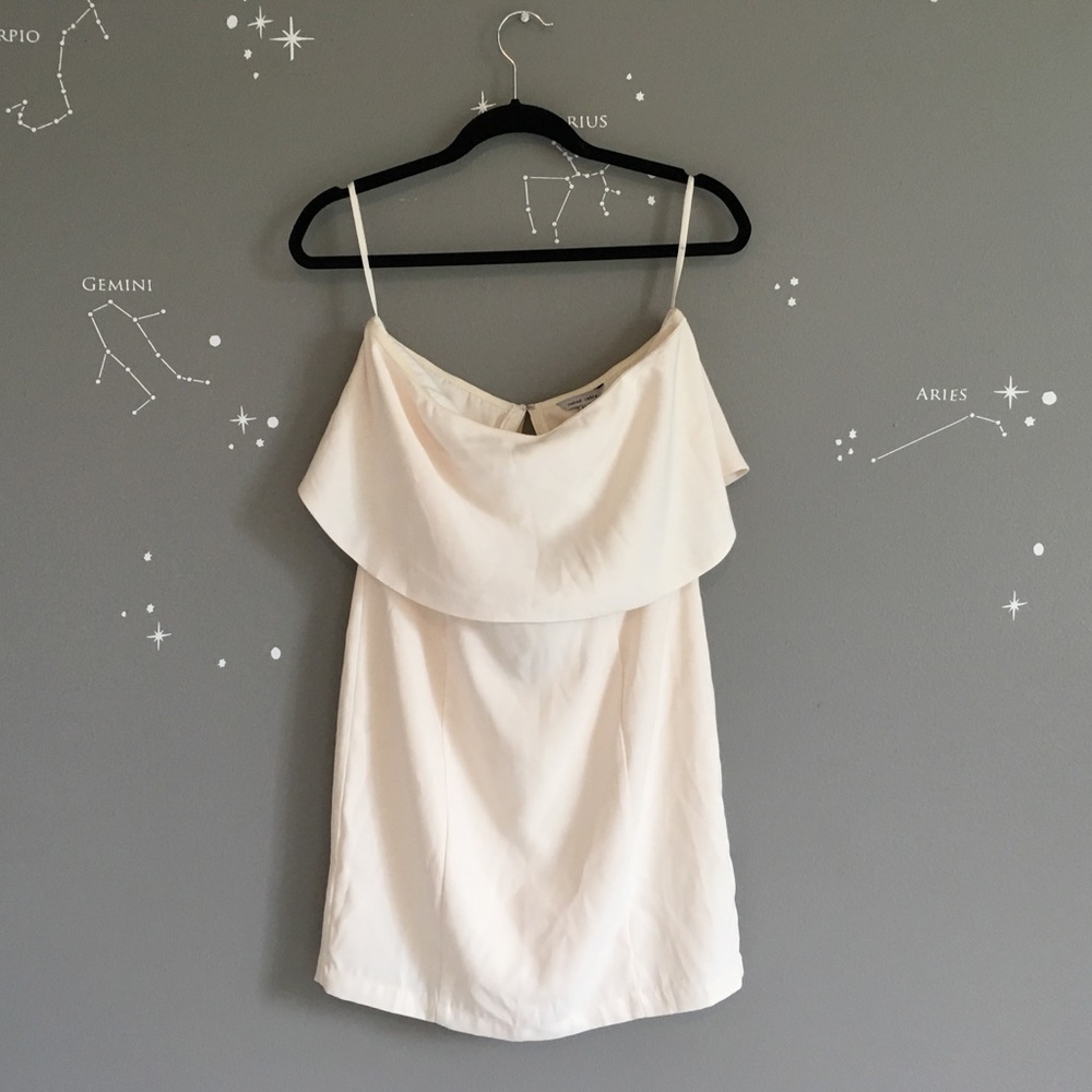 naked zebra strapless dress